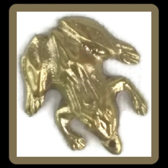 NEW ~ Frog Minature Brass Figurine, 3cm x 2.5cm & 20gms ~ Handmade in Nepal. - Picture 3 of 4
